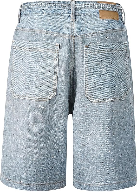 NEONCORE - WIDE LEG DENIM SHORTS