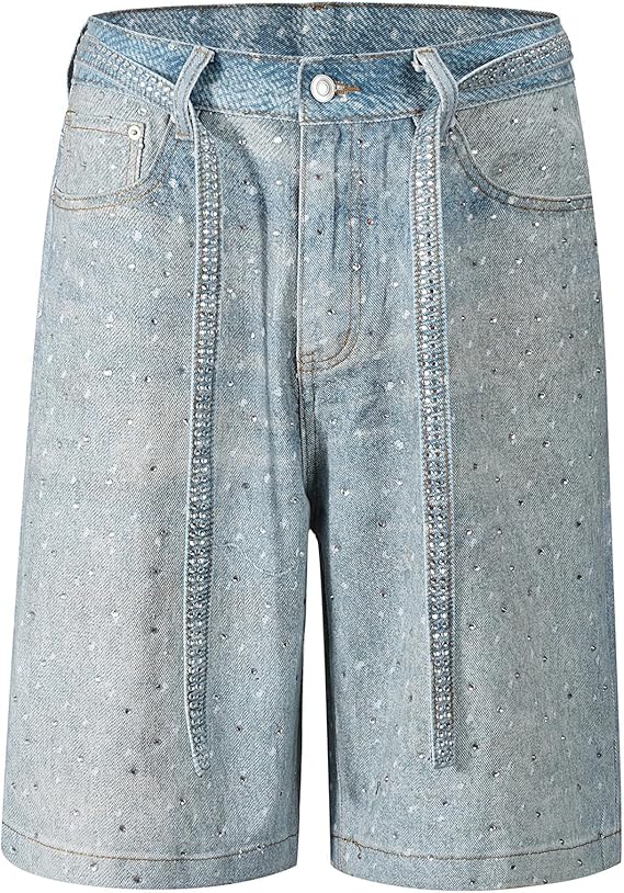 NEONCORE - WIDE LEG DENIM SHORTS