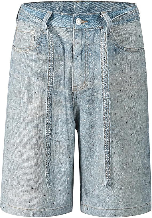 NEONCORE - WIDE LEG DENIM SHORTS