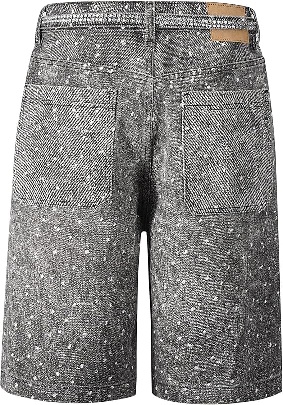 NEONCORE - WIDE LEG DENIM SHORTS
