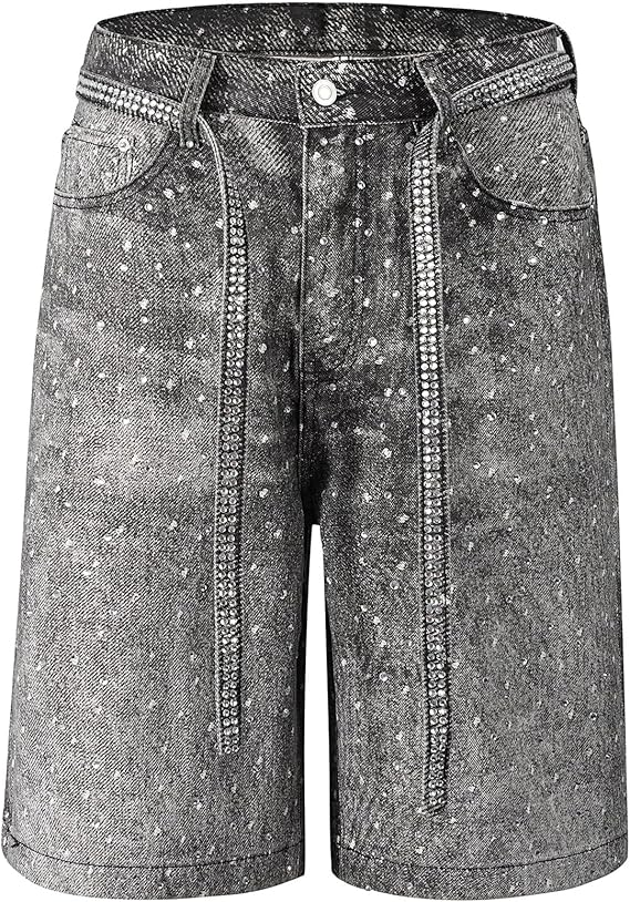 NEONCORE - WIDE LEG DENIM SHORTS